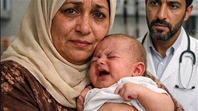 لم يتوقف حفيدي عن البكاء 